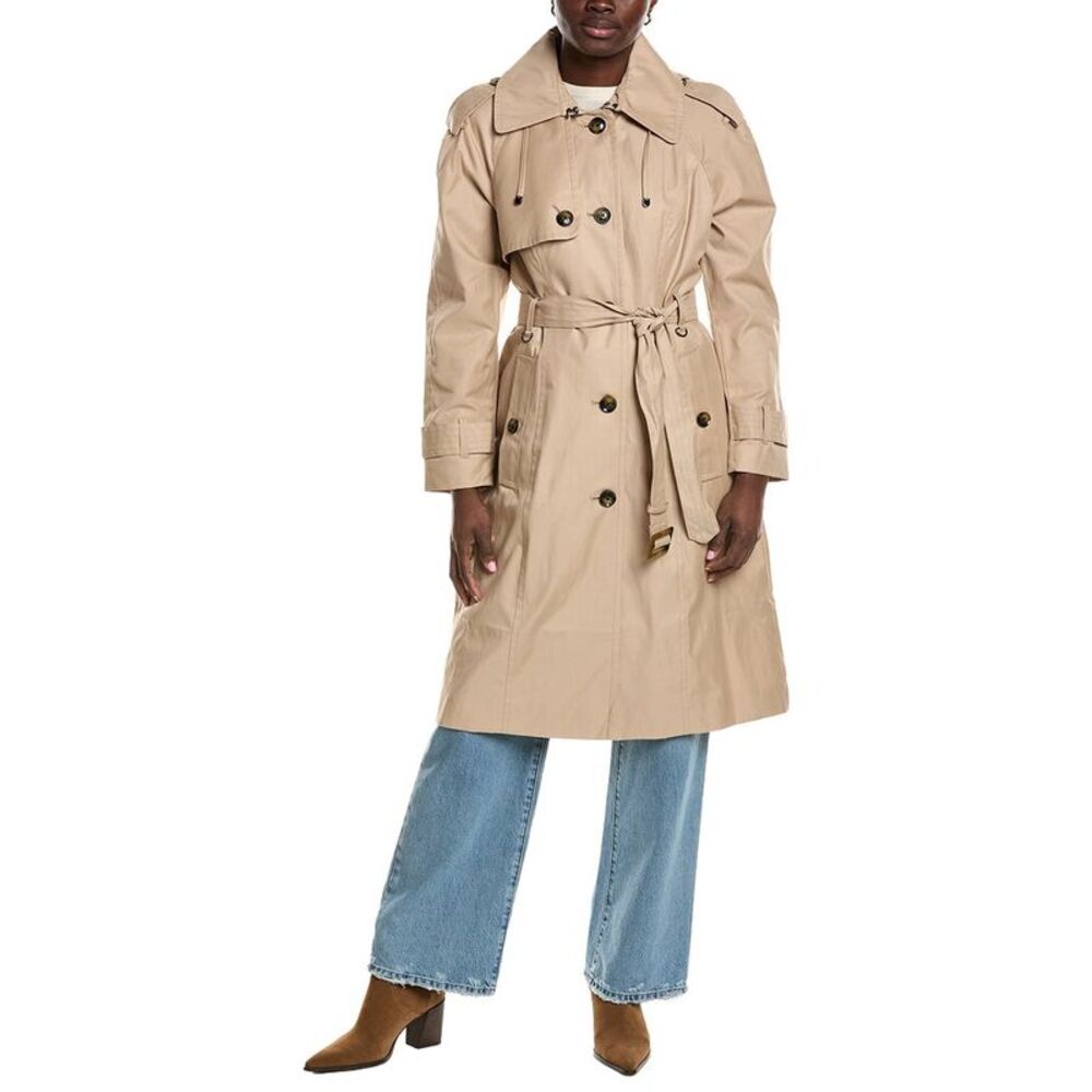London Fog Womens  Long Trench Coat, Gray